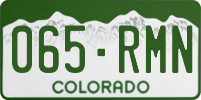 CO license plate 065RMN