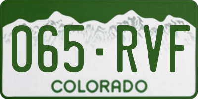 CO license plate 065RVF