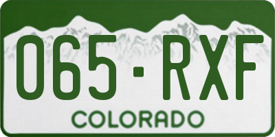 CO license plate 065RXF