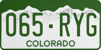 CO license plate 065RYG