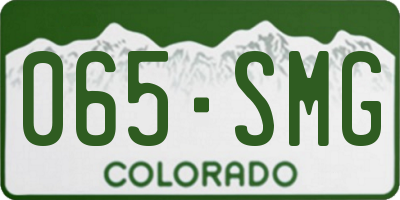 CO license plate 065SMG