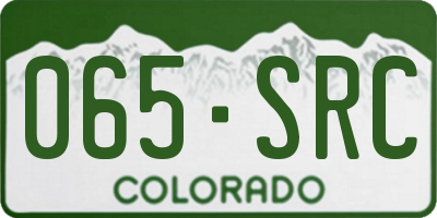 CO license plate 065SRC