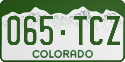 CO license plate 065TCZ