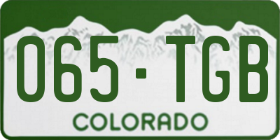 CO license plate 065TGB