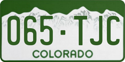 CO license plate 065TJC