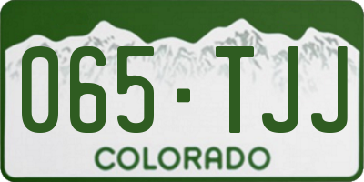 CO license plate 065TJJ
