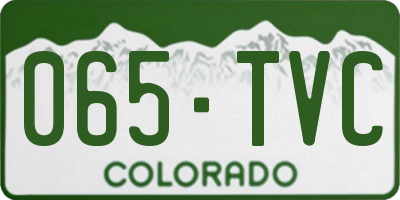 CO license plate 065TVC