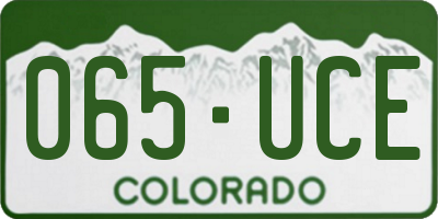CO license plate 065UCE