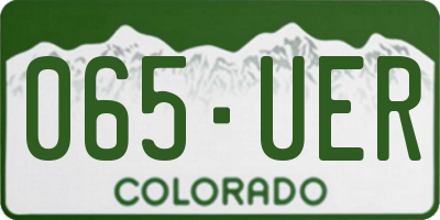 CO license plate 065UER