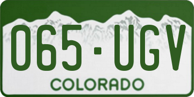 CO license plate 065UGV