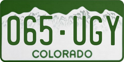 CO license plate 065UGY