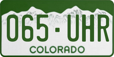 CO license plate 065UHR