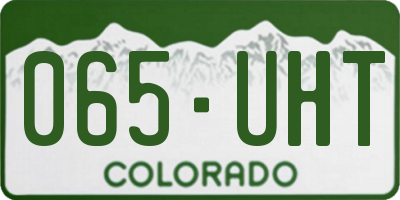 CO license plate 065UHT