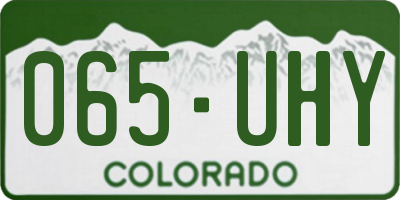 CO license plate 065UHY