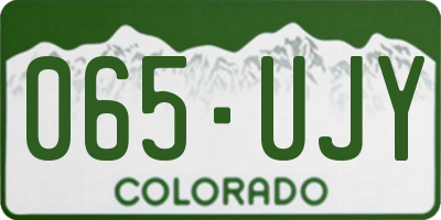 CO license plate 065UJY