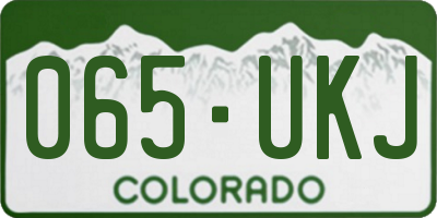 CO license plate 065UKJ