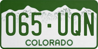 CO license plate 065UQN