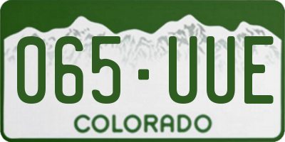 CO license plate 065UUE