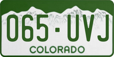 CO license plate 065UVJ