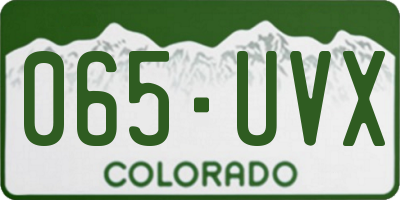 CO license plate 065UVX