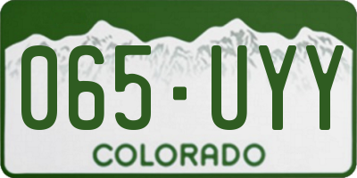 CO license plate 065UYY