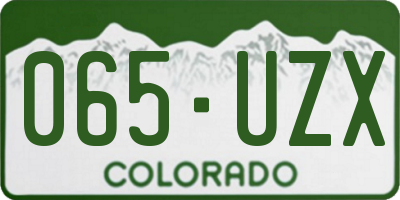 CO license plate 065UZX