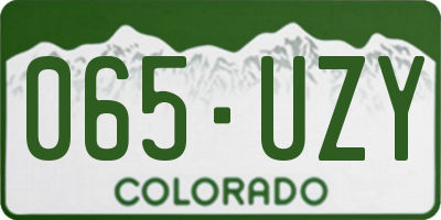 CO license plate 065UZY