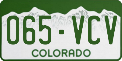 CO license plate 065VCV