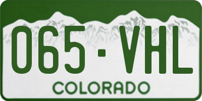 CO license plate 065VHL