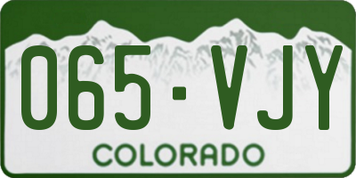 CO license plate 065VJY
