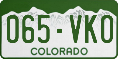 CO license plate 065VKO