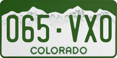 CO license plate 065VXO