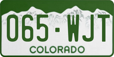 CO license plate 065WJT