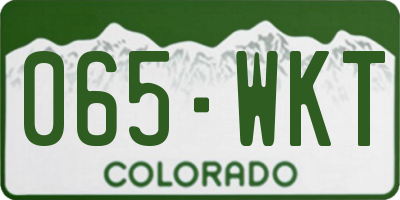 CO license plate 065WKT