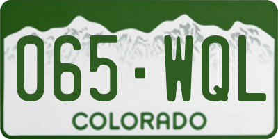 CO license plate 065WQL