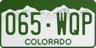 CO license plate 065WQP