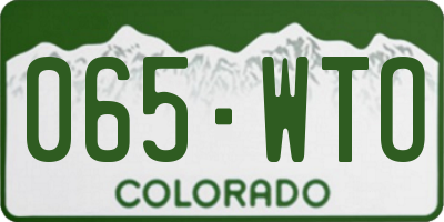 CO license plate 065WTO