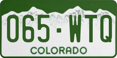 CO license plate 065WTQ