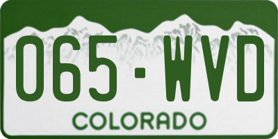 CO license plate 065WVD