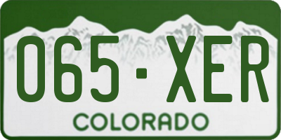 CO license plate 065XER