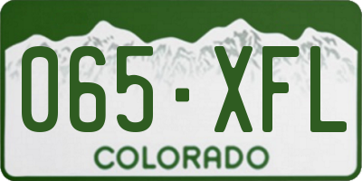 CO license plate 065XFL