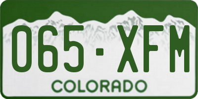 CO license plate 065XFM