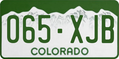 CO license plate 065XJB