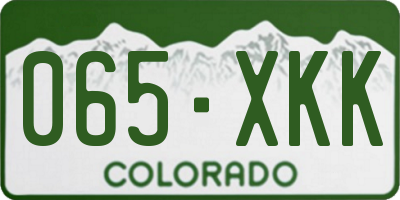 CO license plate 065XKK