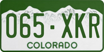 CO license plate 065XKR