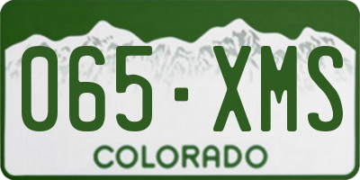 CO license plate 065XMS