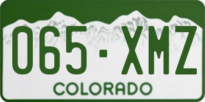 CO license plate 065XMZ