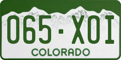CO license plate 065XOI