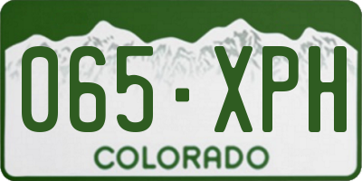 CO license plate 065XPH