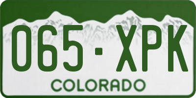 CO license plate 065XPK